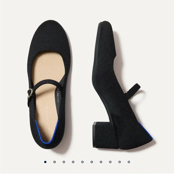 Rothy's the Mary Jane Heel Black - Picture 1 of 8